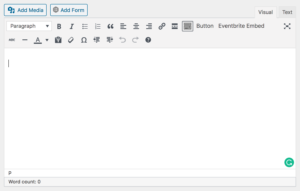Screenshot of text editor
